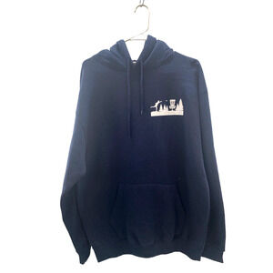 Disc Golf Hardcore Disc Golf Squirrel DG Scene Hoodie L Sweatshirt NAVY
